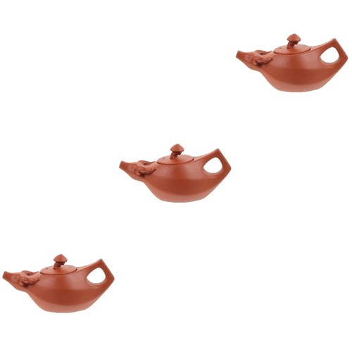 Brown purple clay teapot - purple,