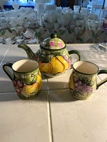 Ceramic fruit pattern - pattern, pot