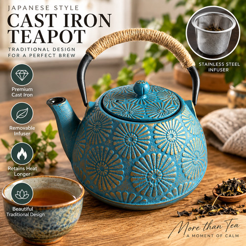 Cast iron japanese teapot - cast,