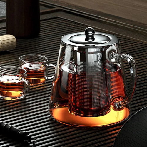 Heat resistant glass teapot - heat,