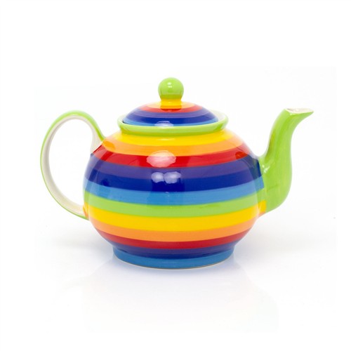 Hand painted rainbow striped - hand,