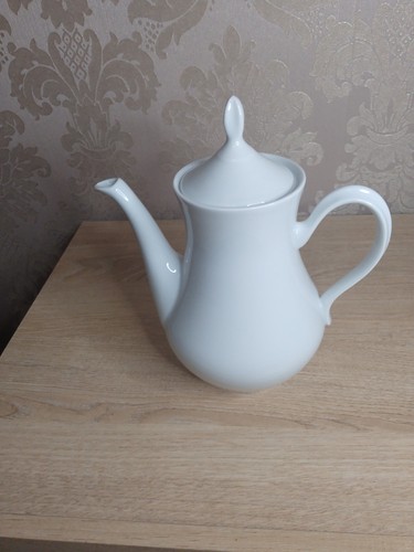 Vintage white porcelain coffee - white,