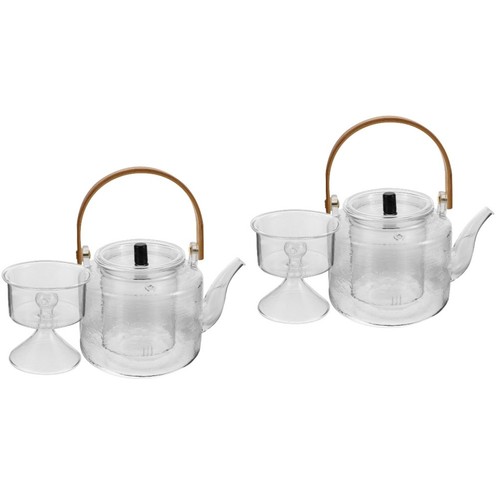 Reusable small glass teapot - glass,