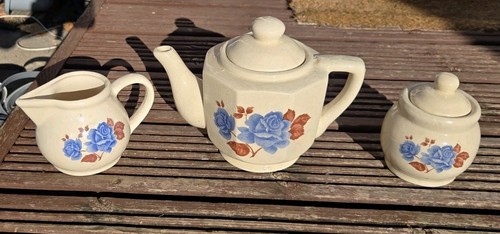 Vintage ceramic 3pc tea set - ceramic,