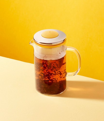 Brew tea company yellow glass - company,