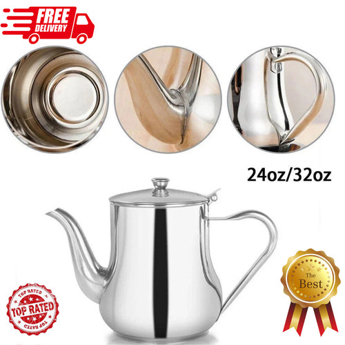 Stainless steel metal teapot - metal,